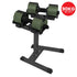 Eon Dial-Up 90KG Adjustable Dumbbells Pair with Stand  - Green