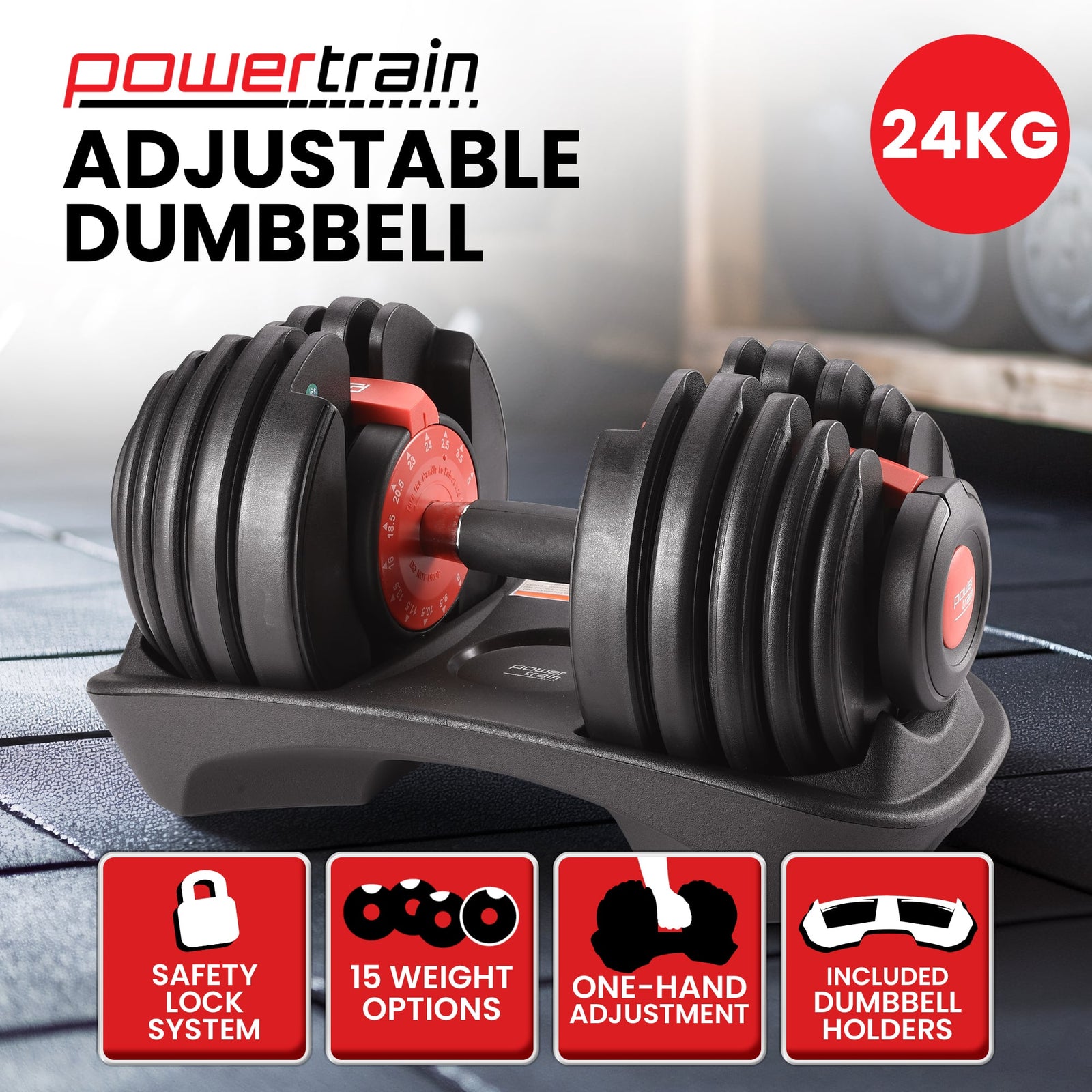 24kg Adjustable Dumbbell