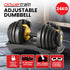 Powertrain 24KG  Adjustable Home Gym Dumbbell - Gold
