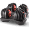 48kg Adjustable Dumbbells 15-in-1 Home Gym Weights – Red