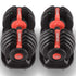 48kg Adjustable Dumbbells 15-in-1 Home Gym Weights – Red