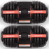48kg Adjustable Dumbbells 15-in-1 Home Gym Weights – Red
