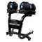 48KG Adjustable Dumbbell Set With Stand Blue