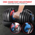 48KG Adjustable Dumbbell Set With Stand Blue