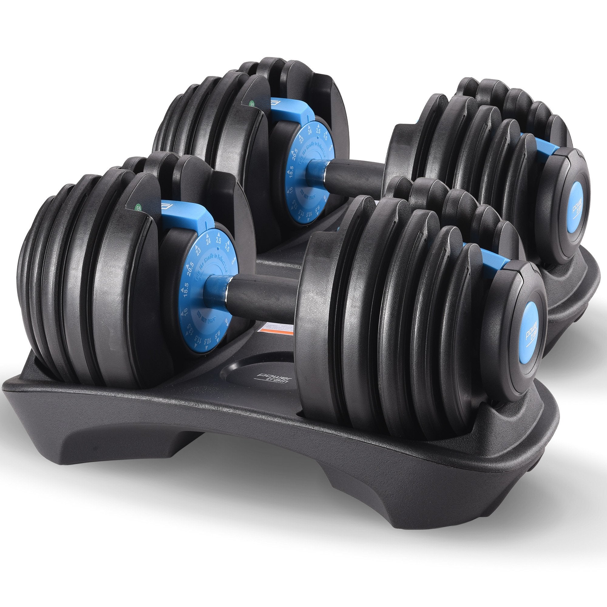 2x 24kg Adjustable Dumbbell Home Gym Set