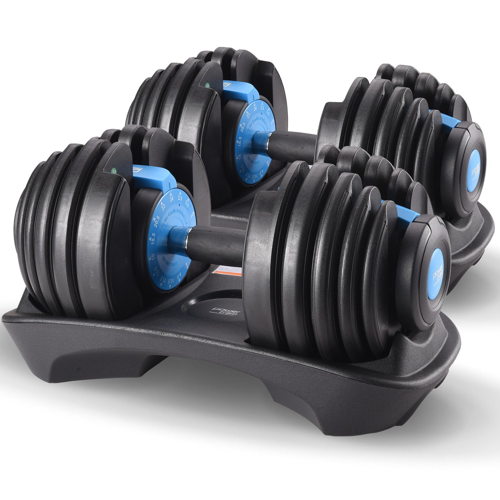 2x 24kg Adjustable Dumbbell Home Gym Set