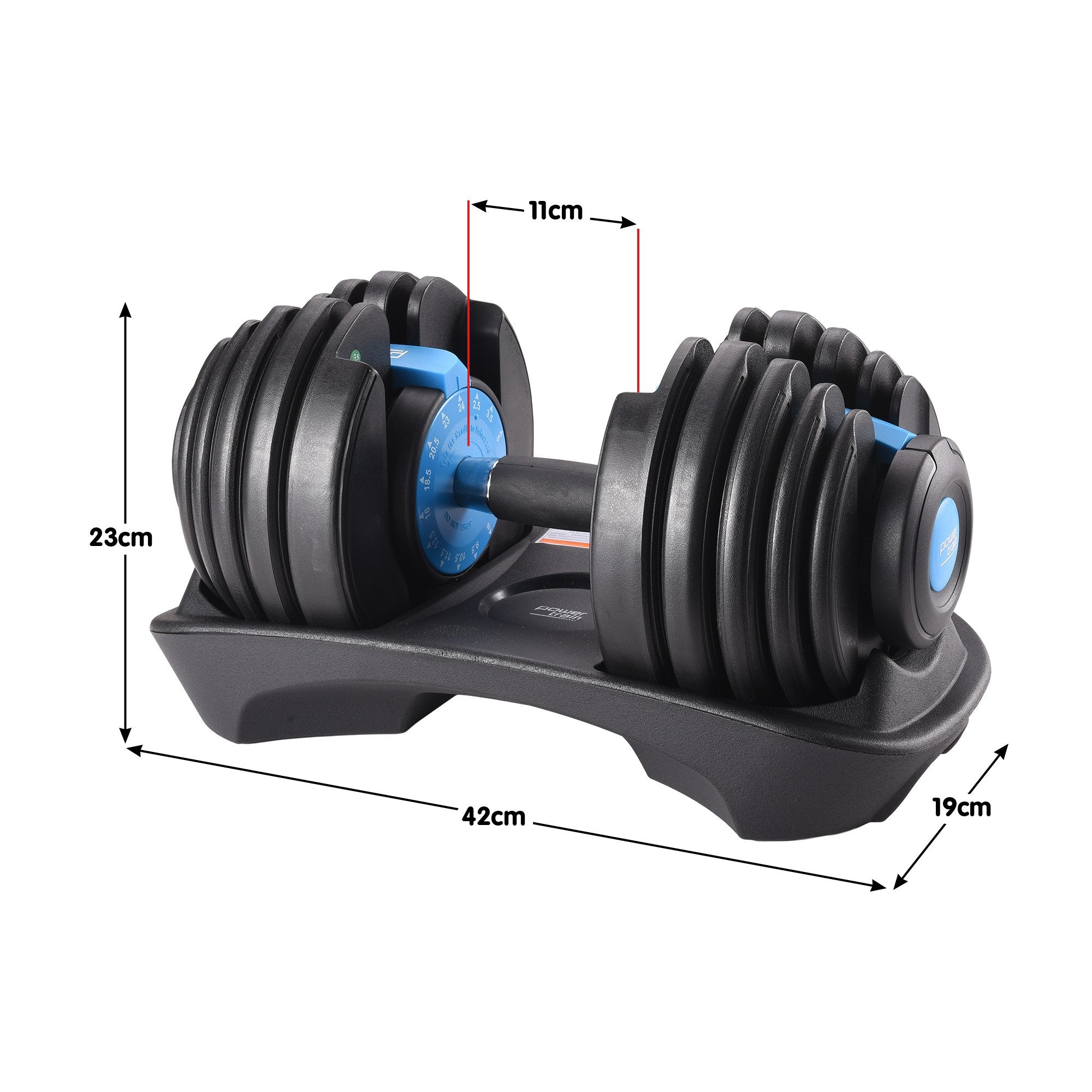 2x 24kg Adjustable Dumbbell Home Gym Set