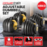 Powertrain 48kg  Adjustable Dumbbell Home Gym Set Gold