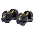 Powertrain 48kg  Adjustable Dumbbell Home Gym Set Gold
