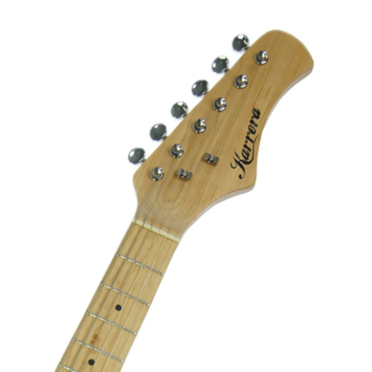 Karrera Kids Electric Guitar Junior Beginner Double Cutaway Scaled-Down Instrument for Children - Pink