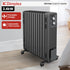 Oil Free 2.4kW Column Heater w/ Thermostat in Black