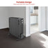 Oil Free 2.4kW Column Heater w/ Thermostat in Black