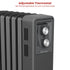 Oil Free 2.4kW Column Heater w/ Thermostat in Black