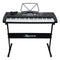 Karrera 61 Keys Electronic Keyboard Piano with Stand - Black