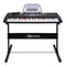 Karrera 61 Keys Electronic LED Keyboard Piano with Stand - Black