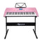 Karrera 61 Keys Electronic Keyboard Piano Music with Stand - Pink