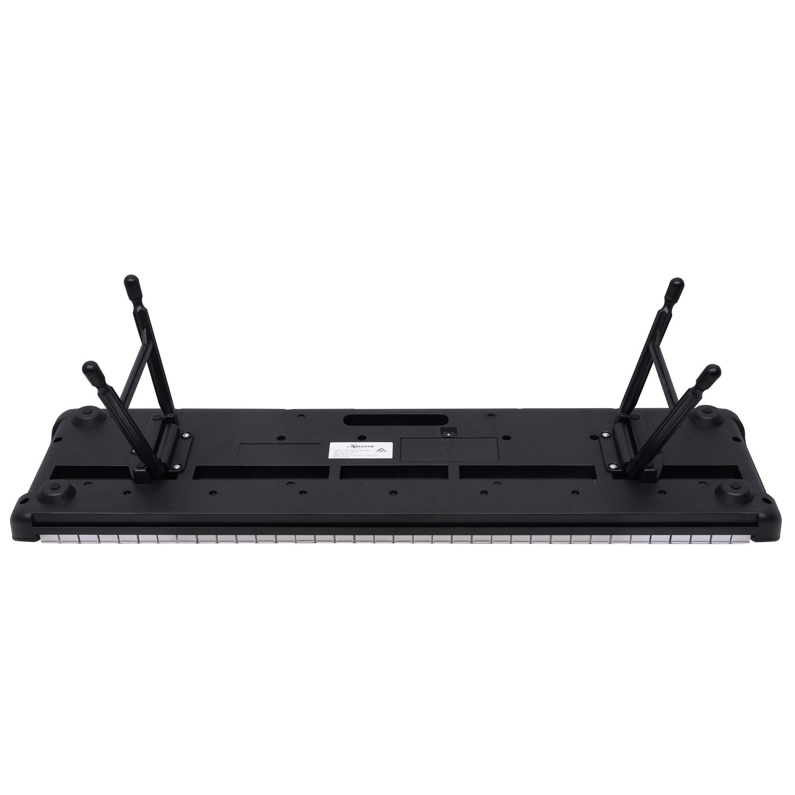 Karrera 61-Key Electronic Piano Keyboard with LED and Folding Stand in Black CHJ-SD1