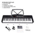 Karrera 61-Key Electronic Piano Keyboard with LED and Folding Stand in Black CHJ-SD1