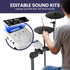 Karrera X23 Electronic Drum Kit With Quiet Mesh Drum Heads, Editable Sound Kits, Kick Pedal And Silicone Kick Drum, Usb Midi And 420 Sound