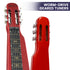 6-String Electric Lap Steel Guitar in Metallic Red, Padded Bag