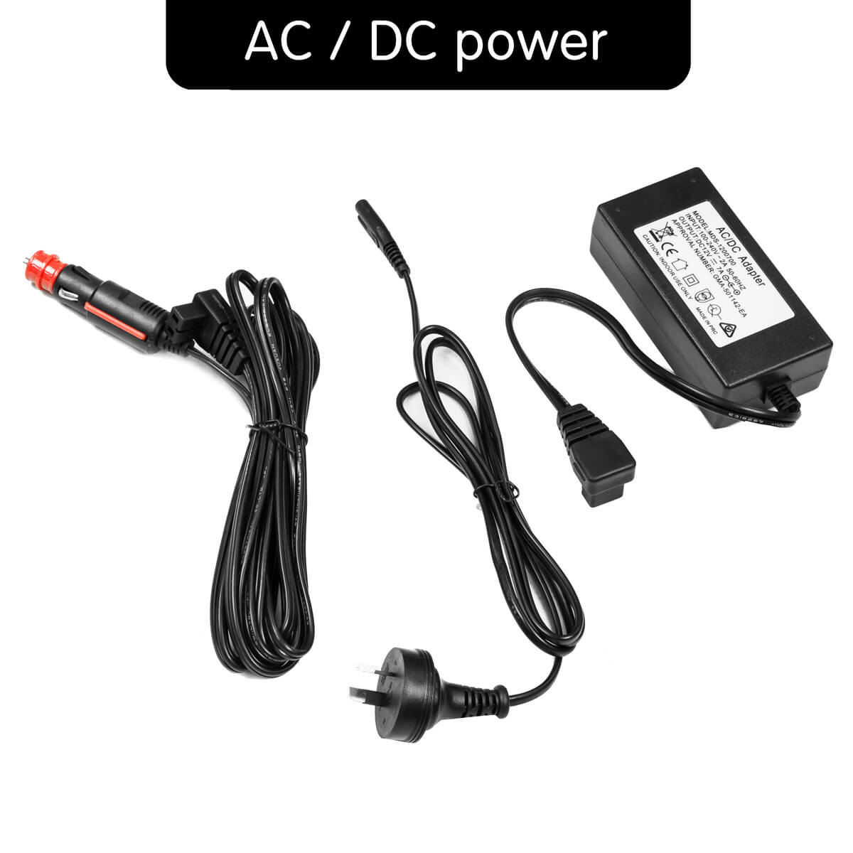 40l Fridge Freezer Cooler 12/24/240v Camping Portable Esky Refrigerator With Trolley - Black