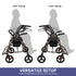 Orthonica Foldable Steel Frame Rollator Walker Lightweight Mobility Aid in Grey