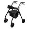 Foldable Mobility Steel Rollator 136kg Max Capacity Black