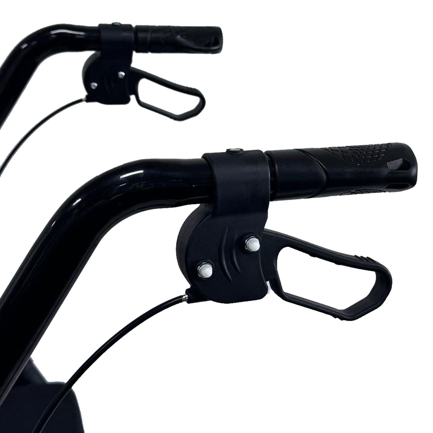 Foldable Mobility Steel Rollator 136kg Max Capacity Black