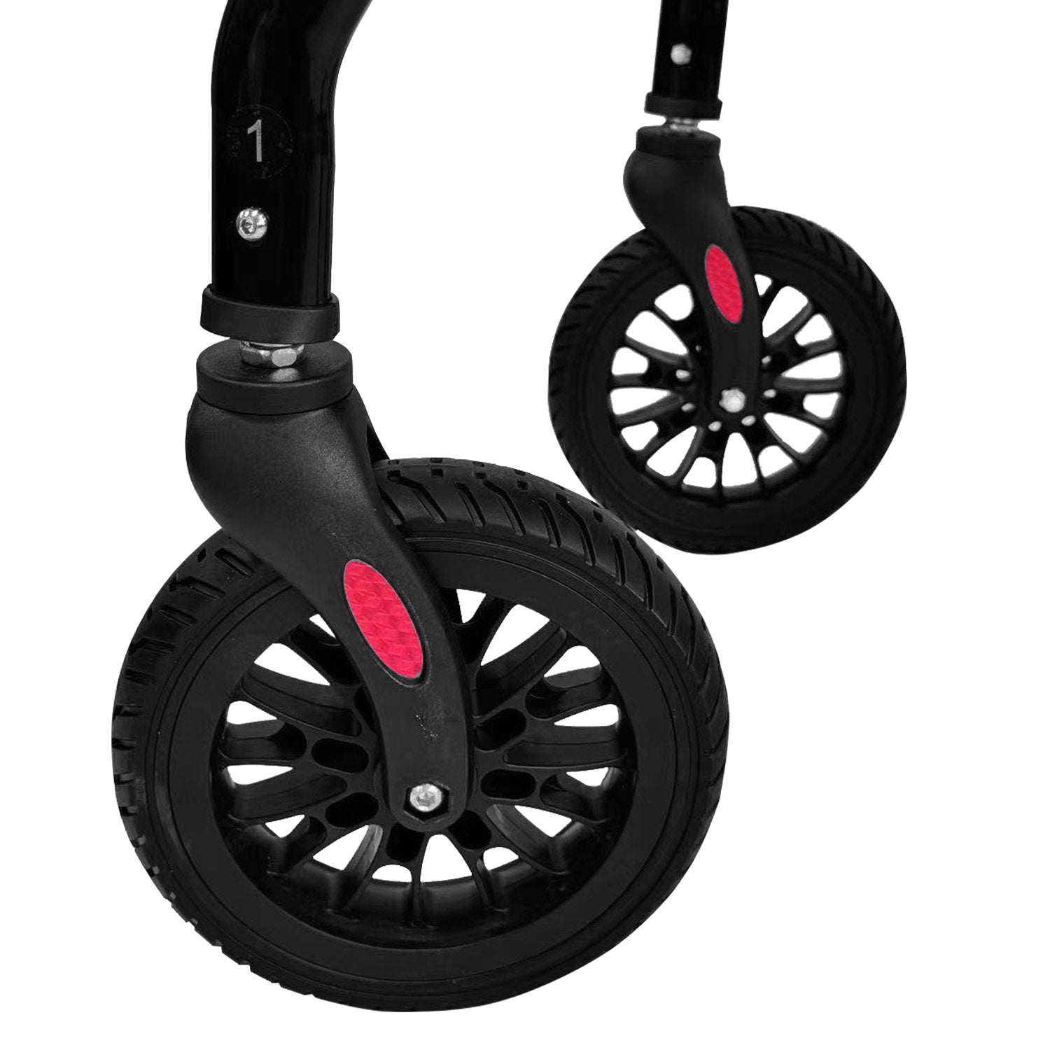 Foldable Mobility Steel Rollator 136kg Max Capacity Black