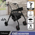 Foldable Mobility Steel Rollator 136kg Max Capacity Black