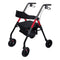 Foldable Mobility Steel Rollator 136kg Max Capacity Red