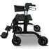 Aluminium 2-in-1 Rollator Wheelchair with Foldable Frame – Black & Silver