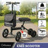 Knee Walker with Adjustable Pad and Dual Brakes