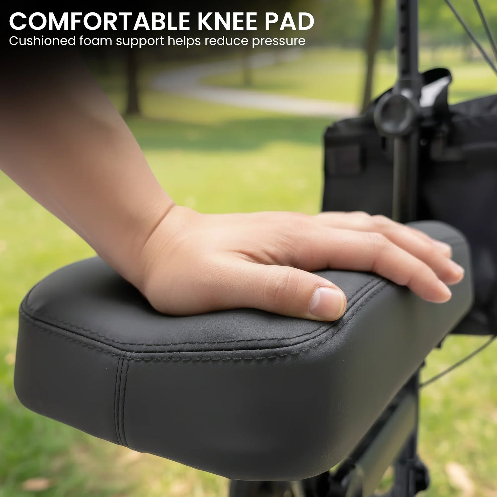 Knee Walker with Adjustable Pad and Dual Brakes