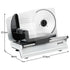 200W Electric Food Slicer Adjustable 1–15mm Stainless Steel Blades White