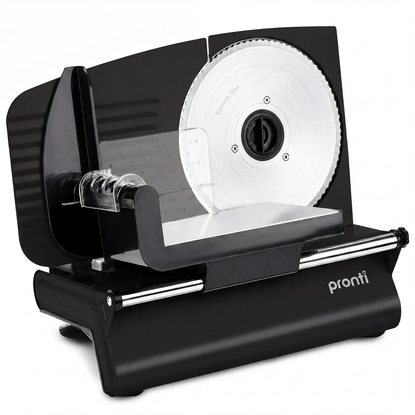 200W Electric Food Slicer Adjustable 1–15mm Stainless Steel Blades Black
