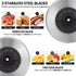 200W Electric Food Slicer Adjustable 1–15mm Stainless Steel Blades Black