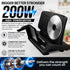 200W Electric Food Slicer Adjustable 1–15mm Stainless Steel Blades Black