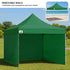 Gazebo Tent Marquee 3x3 Popup Outdoor - Green