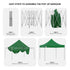 Gazebo Tent Marquee 3x3 Popup Outdoor - Green