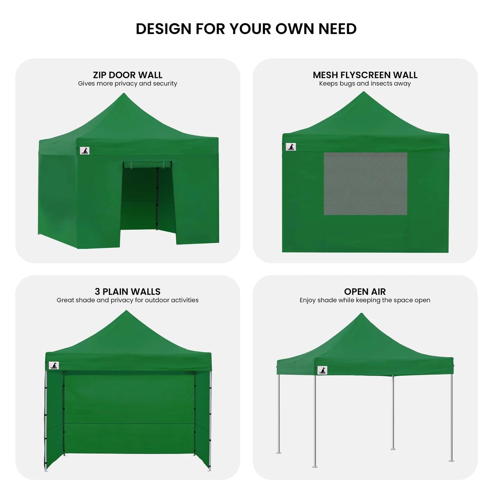 Gazebo Tent Marquee 3x3 Popup Outdoor - Green