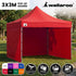 Gazebo Tent Marquee 3x3 PopUp Outdoor  Red