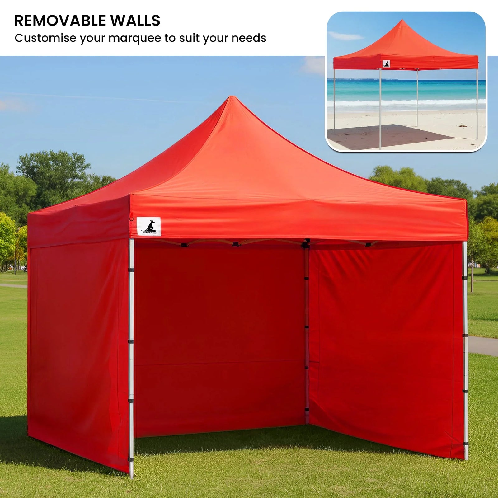 Gazebo Tent Marquee 3x3 PopUp Outdoor  Red