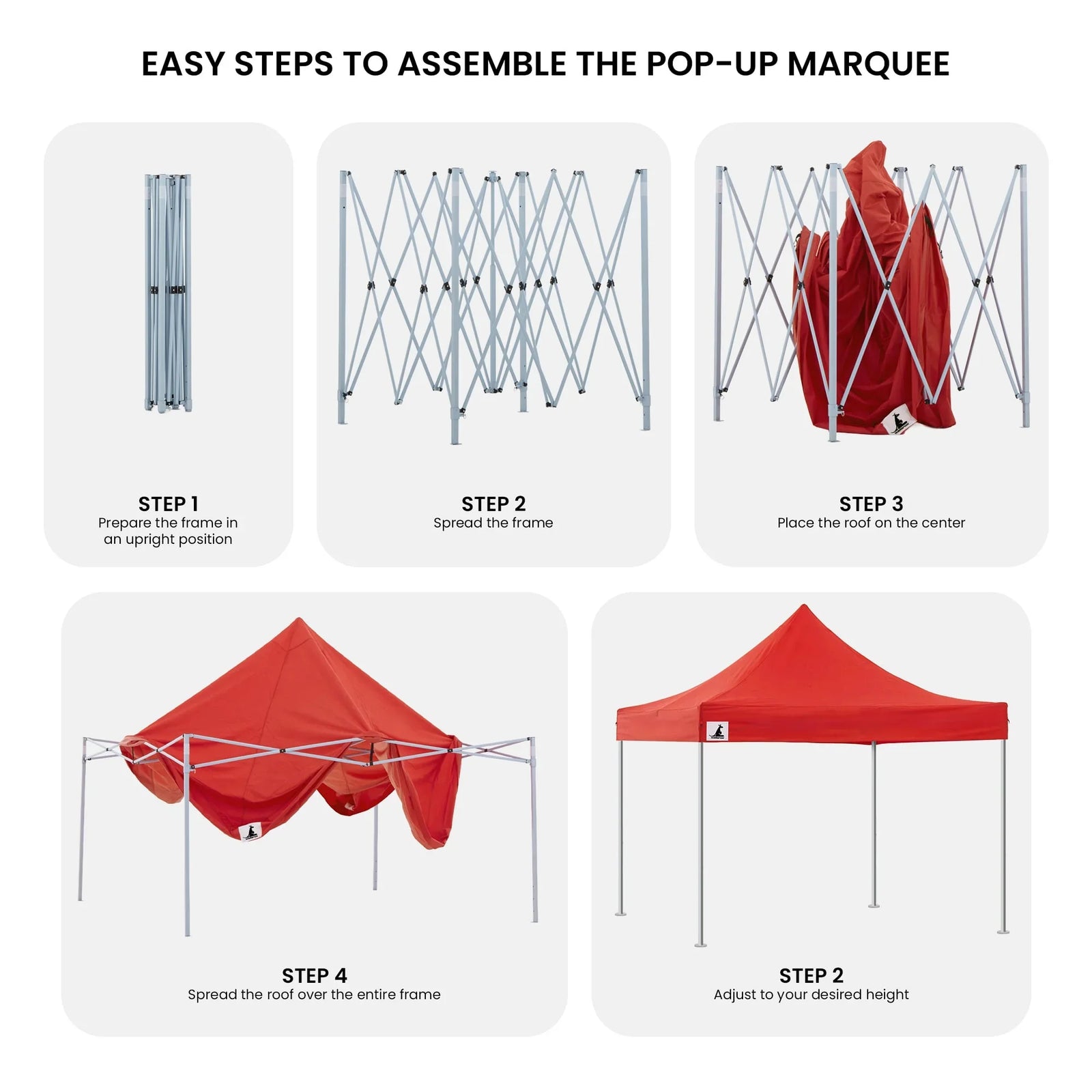 Gazebo Tent Marquee 3x3 PopUp Outdoor  Red