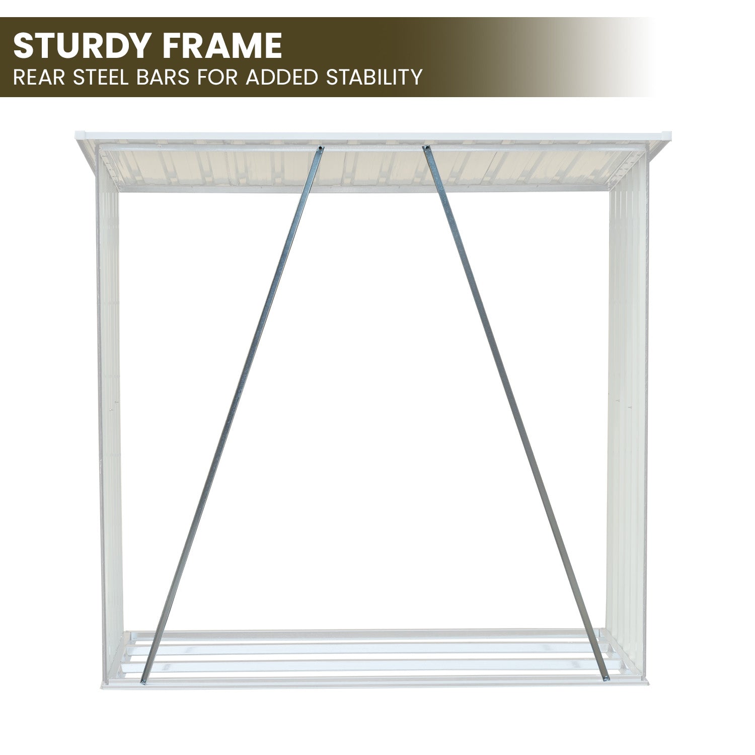 Wood Storage Shed Galvanized Steel - Black