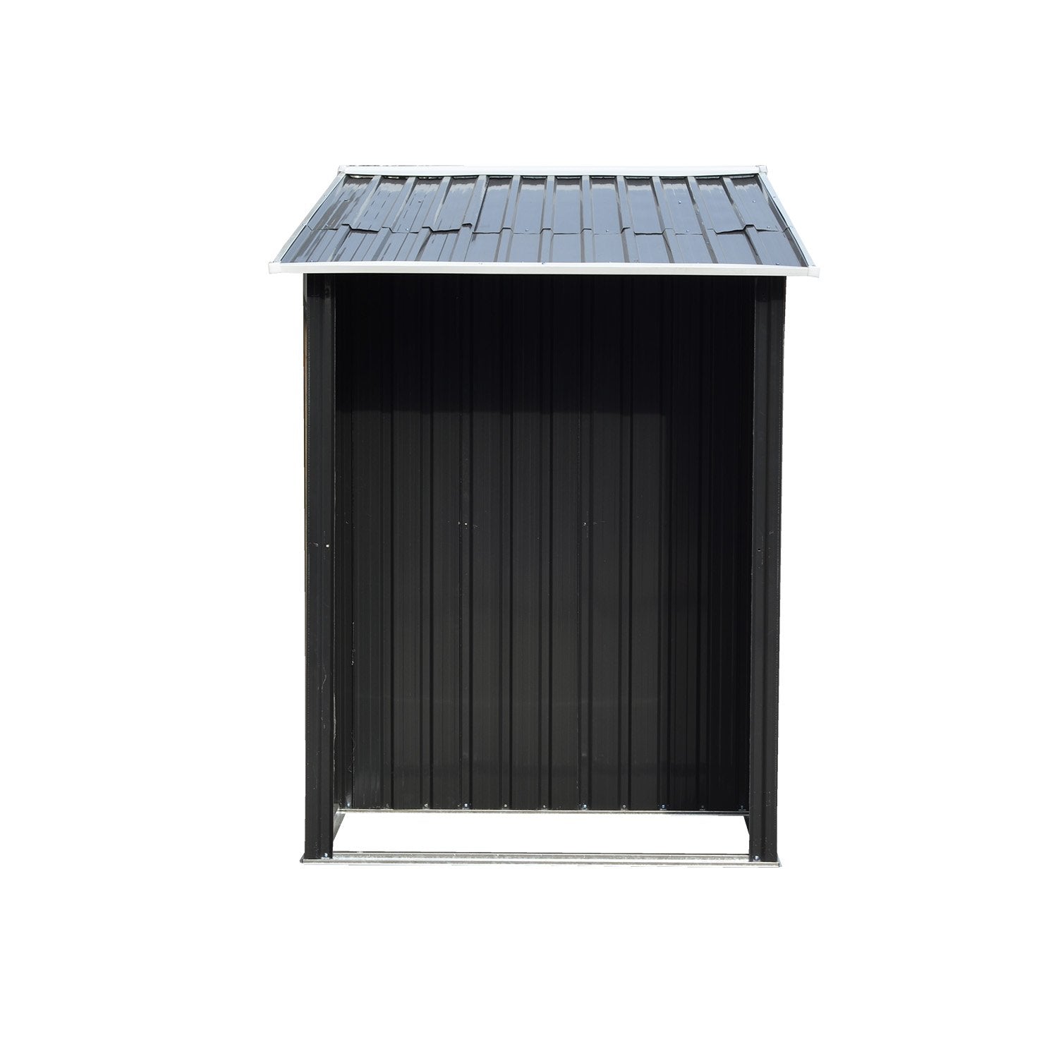 Garden Shed with Semi-Close Storage 4*8FT - Black