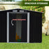 Garden Shed with Semi-Close Storage 4*8FT - Black