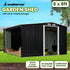 Wallaroo Garden Shed with Semi-Close Storage 6*8FT - Black