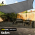280gsm Outdoor Sun Shade Sail Canopy Grey - 4m X 4m