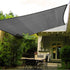 Rectangular Shade Sail 4m x 5m in Grey, Blocks Over 95% of UV Rays Daily